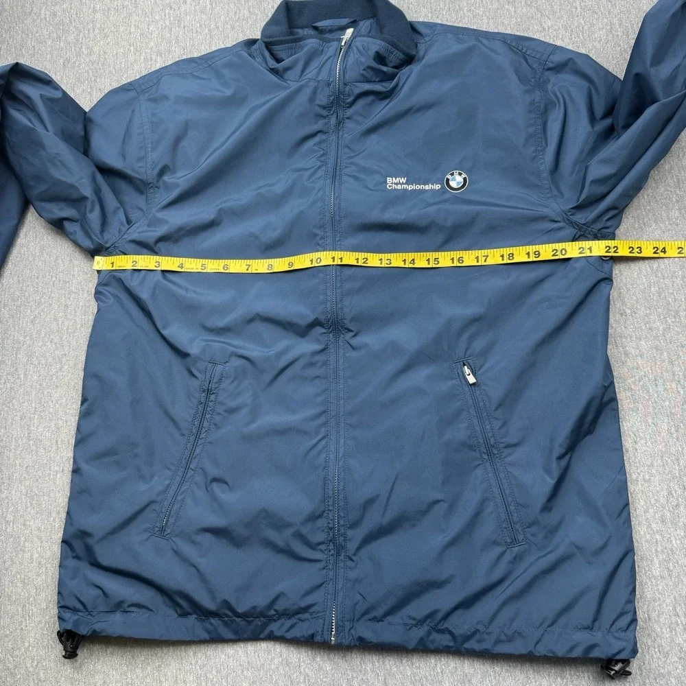 Peter Millar BMW Championship Jacket Men's Small Navy Blue Full Zip Golf Pockets